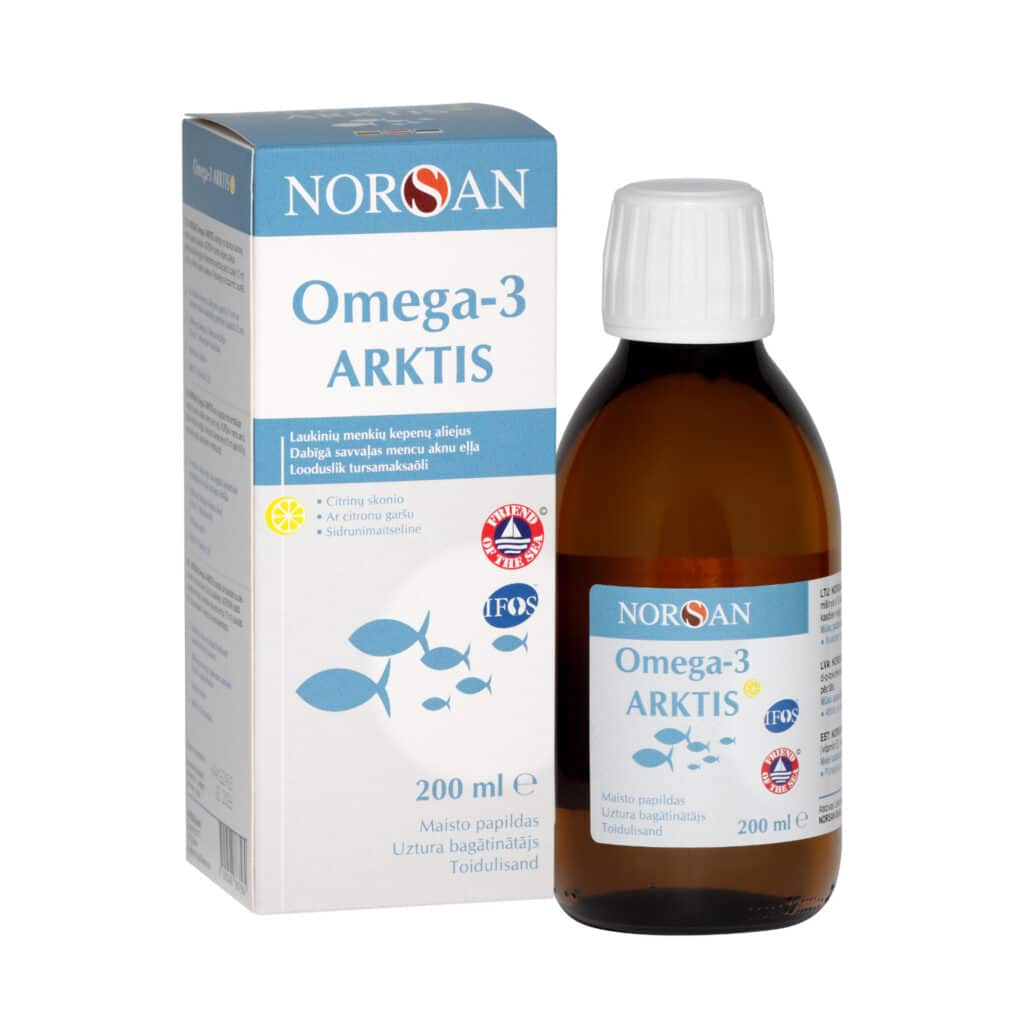Omega-3 Arktis D-vitamiiniga, õli 200ml