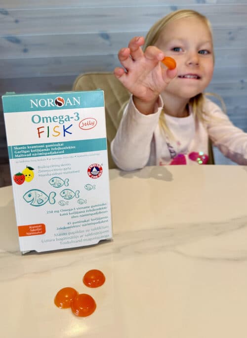 Omega-3 FISK Jelly, želatiinist närimispadjakesed 45 või 120 tk. - Image 3