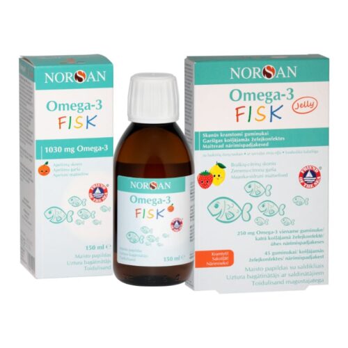 Omega-3 FISK komplekt (õli+želatiini närimispadjakesed) - Image 2